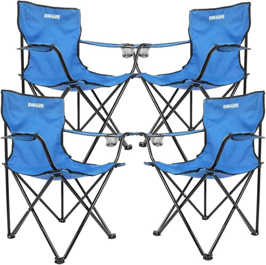 Sillas para Exteriores Camping Color Azul - Set de 4