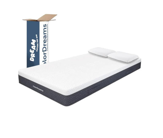 Set De 3 Piezas Colchón Individual Memory +  2 Almohadas Gel Carbón