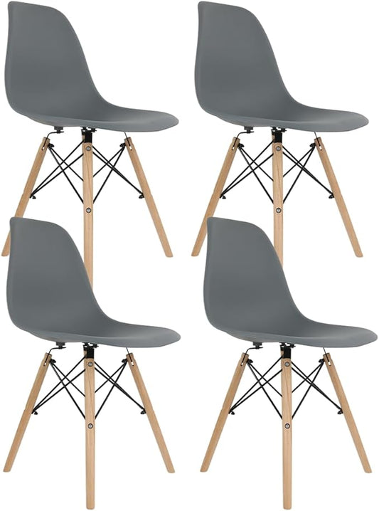 Sillas Estilo Contemporáneo Color Gris - Set de 4