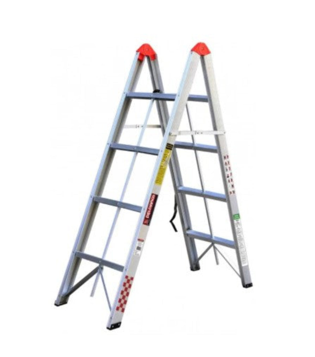 Escalera Plegable Pórtatil  De Aluminio Con 4 Escalones Para 150 Kg