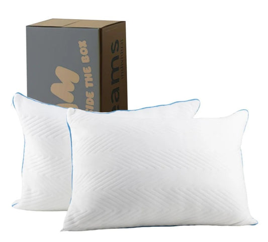 Almohada Memory Foam De Espuma Viscoelástica Con Cooling Gel Queen De 2 Pzas Colordreams