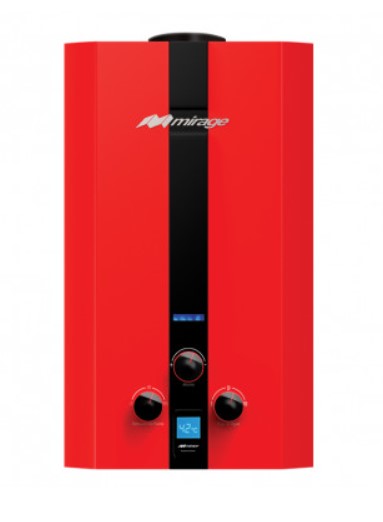 Calentador de Agua Flux 6 Litros por Minuto Rojo Gas LP Mirage MK