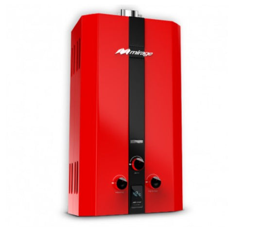 Calentador De Agua Flux 10L Gas Lp Rojo Mirage MK