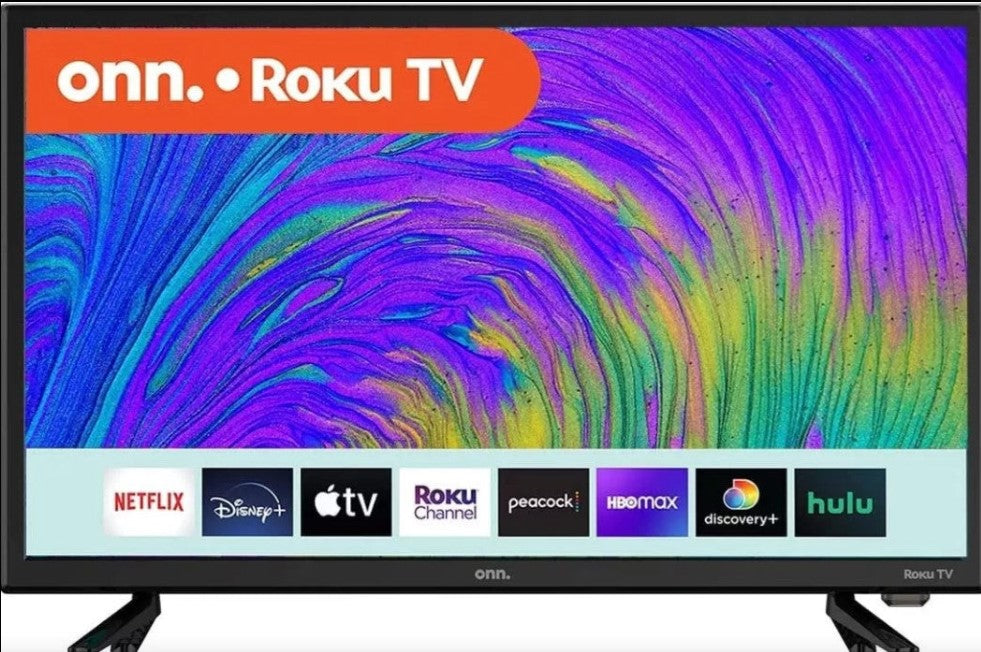 Pantalla Smart TV de 24" ONN 720P HD Roku TV + Soporte Con Brazo Articulado Para Pantallas De 14 A 55