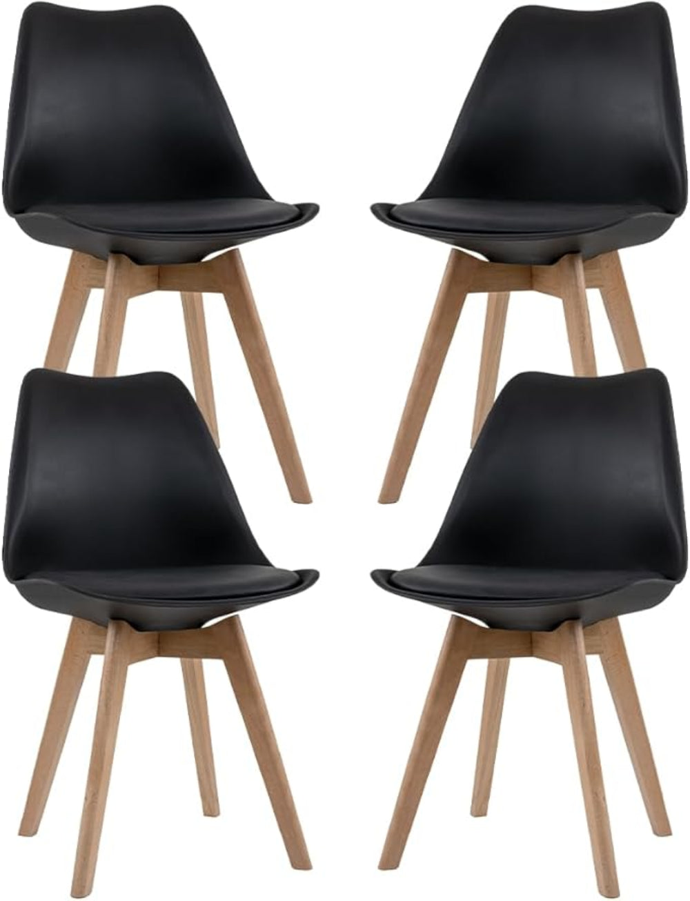 Sillas para el Hogar Color Negro - Paquete de 4