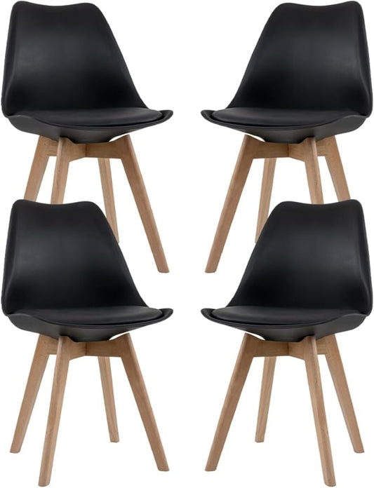 Sillas para el Hogar Color Negro - Paquete de 4