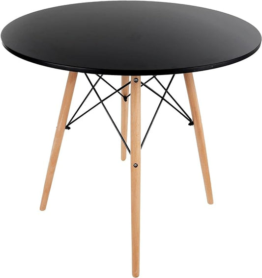 Mesa Redonda Elegante para el Hogar - Color Negro