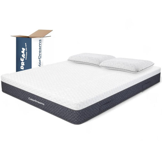 Set De 3 Piezas Colchón KingSize Memory + Almohadas Carbón