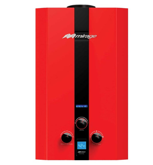 Calentador de Agua Serie Flux 10L Gas Natural Color Rojo Mirage MK