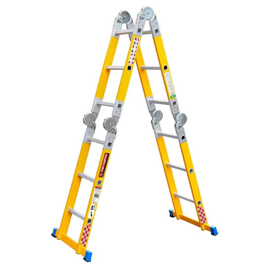 Escalera Multiposiciones Dielectrica Con Peldaños De Fibra De Vidrio