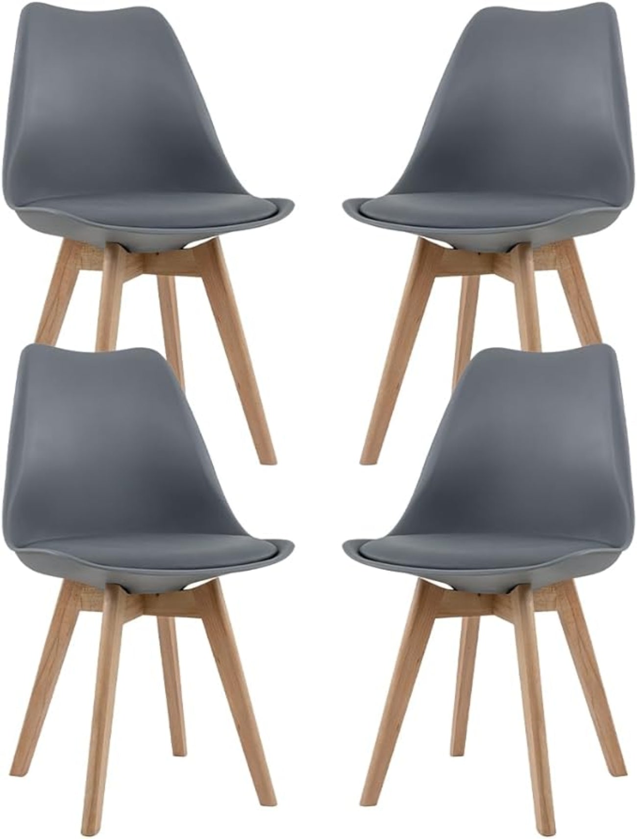 Sillas para el Hogar Color Gris - Paquete de 4