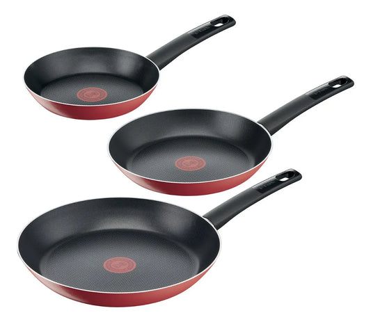 Sartén T-Fal, Rojo, 3 piezas
