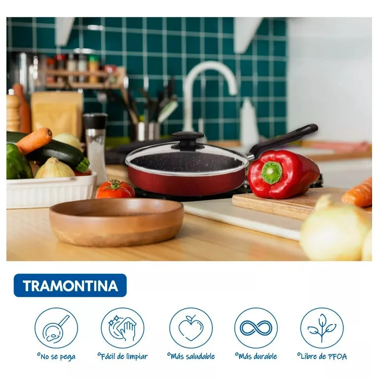 Batería de Cocina Tramontina de Aluminio Antiadherente, 13 Piezas
