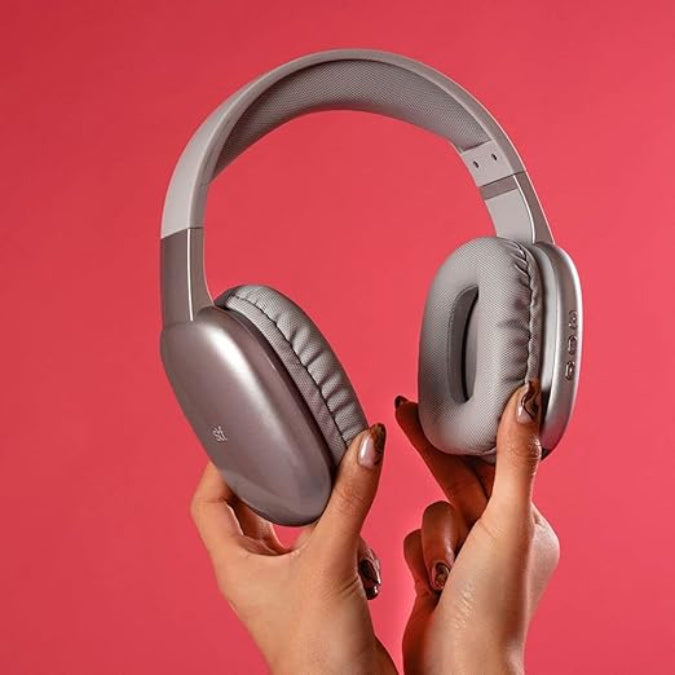 Audífonos over ear con stickers inalámbrico - Gris