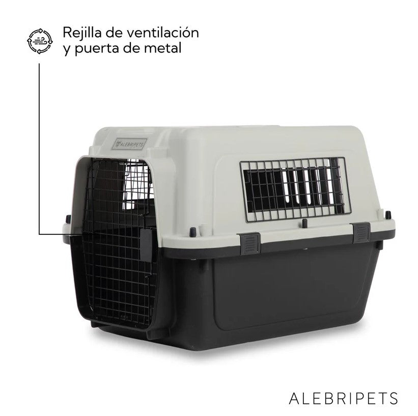 Jaula Transportadora Para Mascotas Con IATA 61 x 45 x 41 cm ALEBRIPETS