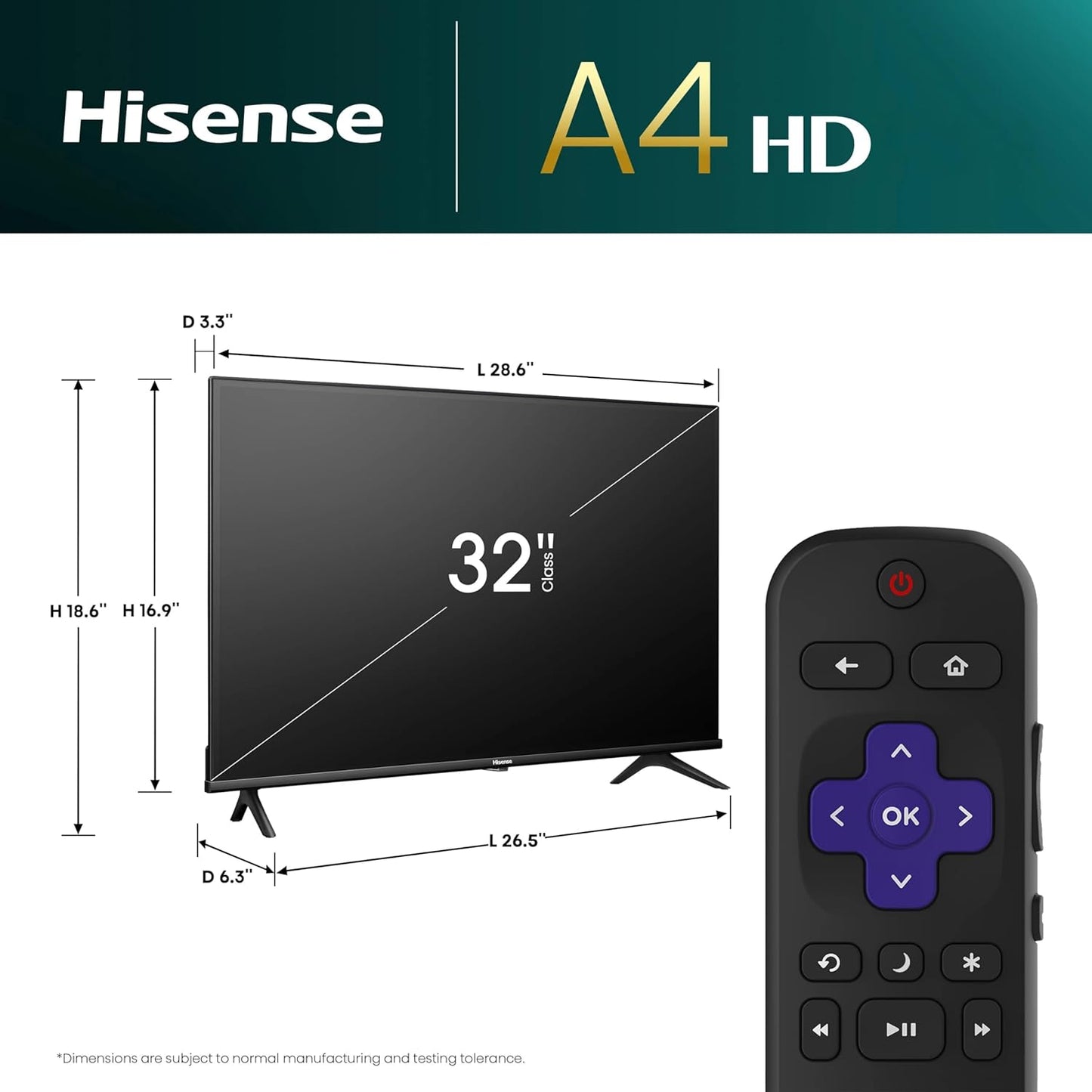 PANTALLA SMART TV 32″ HISENSE ROKU TV