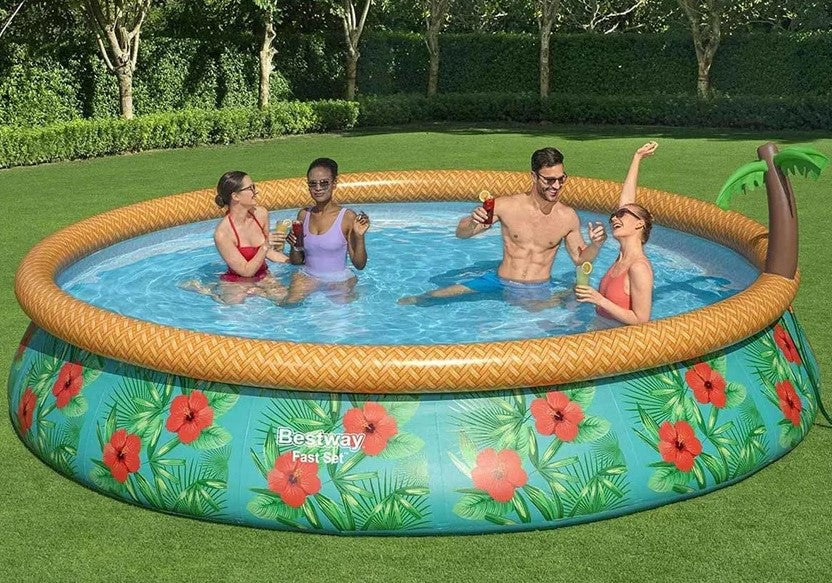 Alberca Inflable Redonda Paradise Palms con Bomba y Cartucho Bestway