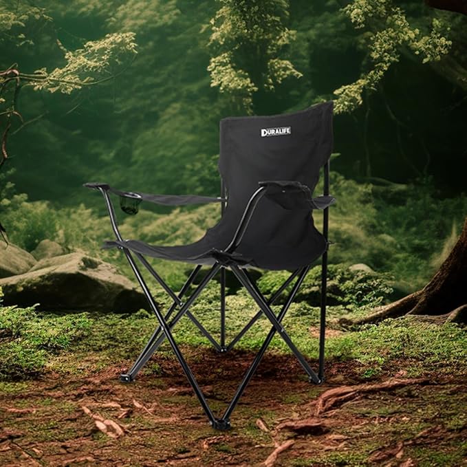 Sillas para Exteriores Camping Color Negro - Set de 4