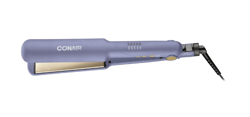 Alaciadora de doble cerámica anti-frizz CONAIR Morada MK