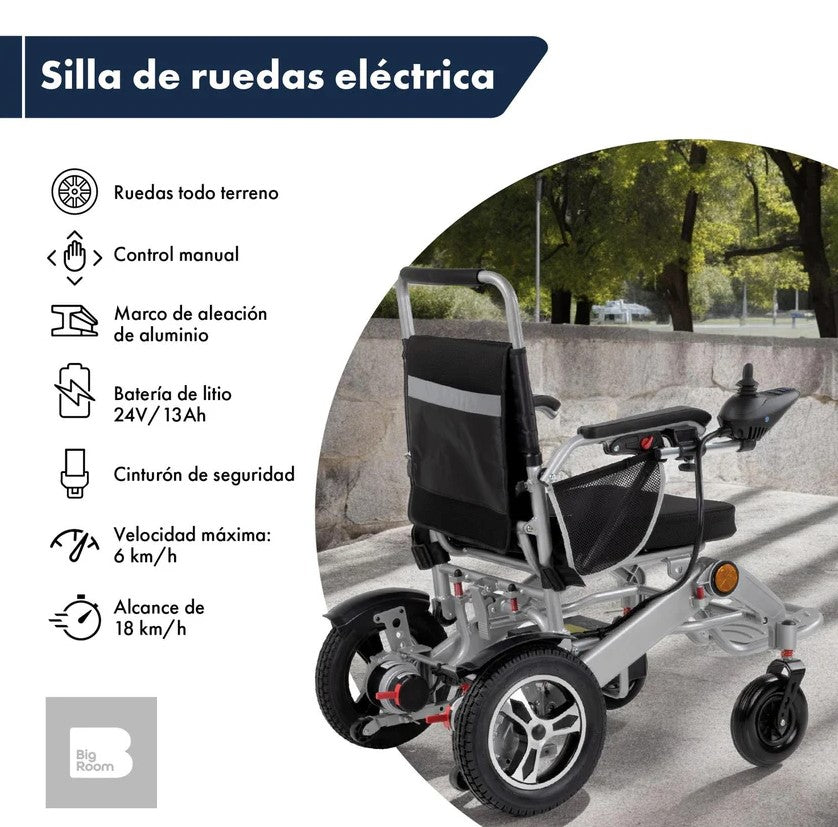 Silla De Ruedas Eléctrica Plegable Todoterreno De Aluminio BIG ROOM