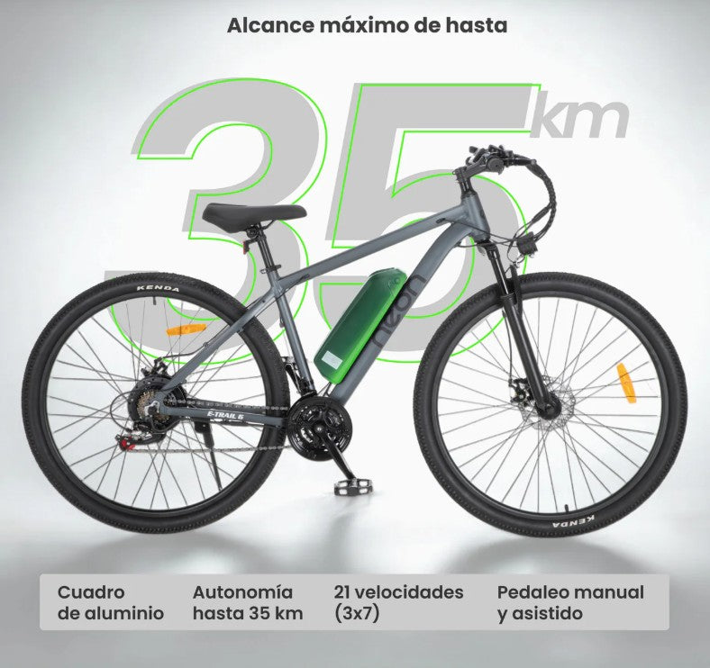 Bicicleta Eléctrica R29 Freno Disco Shimano 21 Vel Aluminio