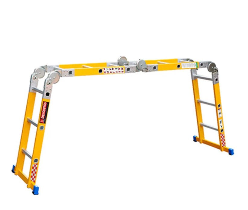 Escalera Multiposiciones Dielectrica Con Peldaños De Fibra De Vidrio