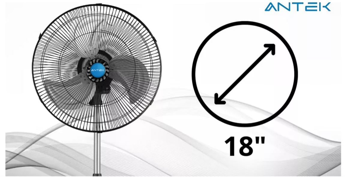 Ventilador De Pedestal ANTEK  85W 18 Pulgadas 3 En 1 MK