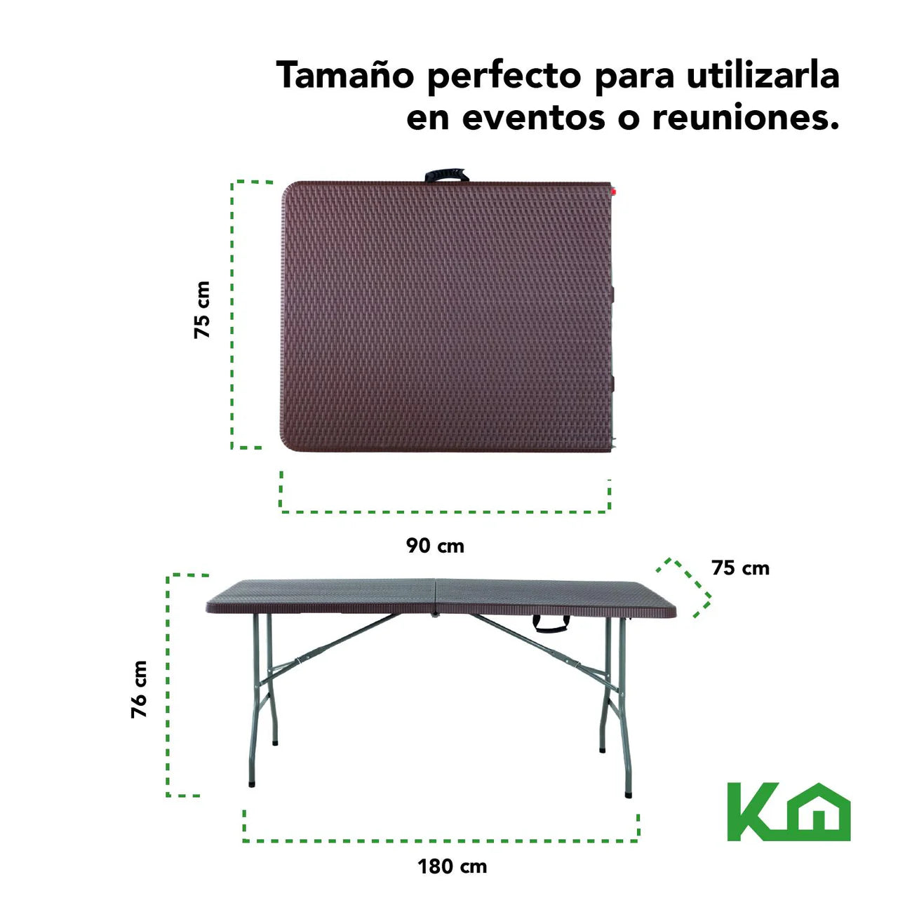 Combo Mesa plegable + Sillas para Exteriores