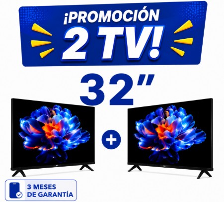 Pantallas Smart TV TCL 32″ QLED 2K FHD – Google TV / HDR10 / Dolby Audio combo de 2