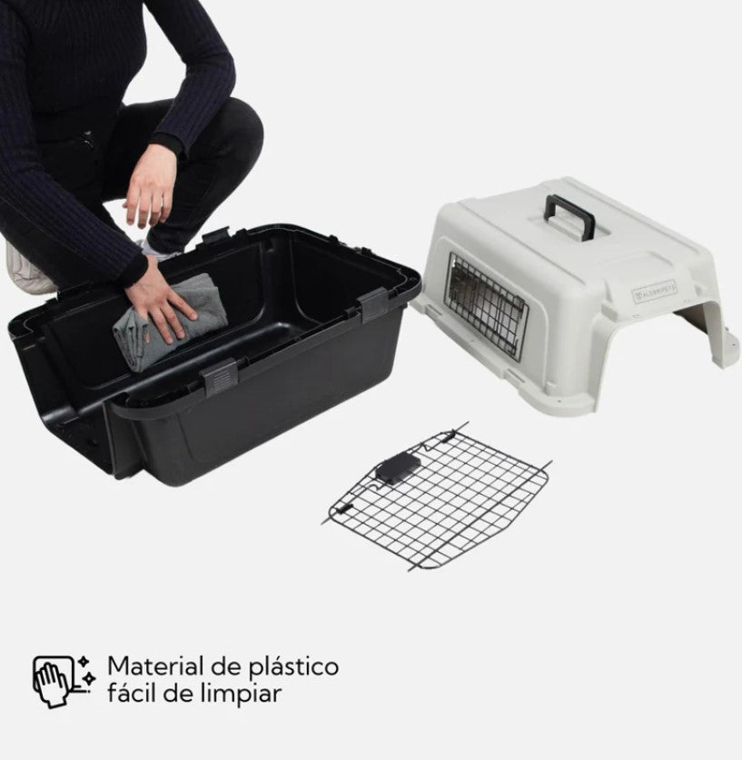 Jaula Transportadora Para Mascotas Con IATA 61 x 45 x 41 cm ALEBRIPETS