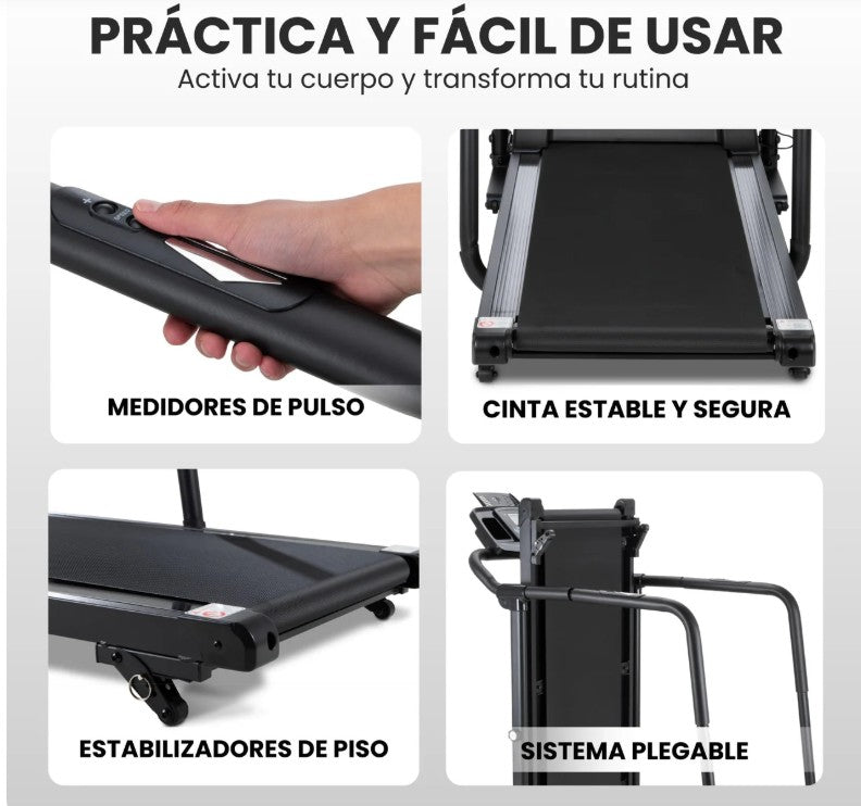 Caminadora Eléctrica Plegable Con Baranda De Seguridad