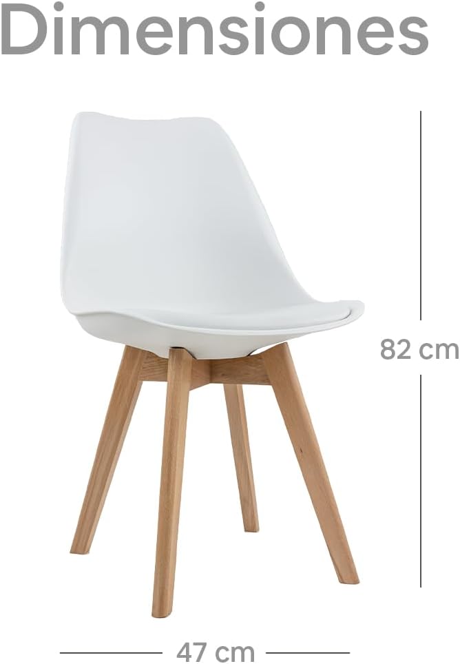 Sillas para el Hogar Color Blanco - Paquete de 4