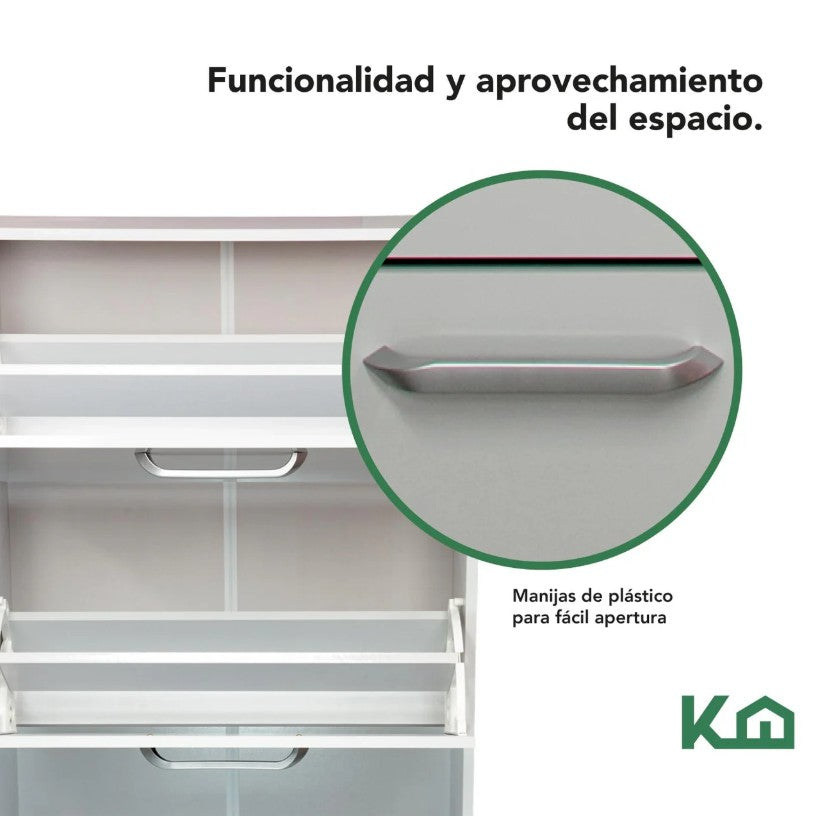 Zapatero Organizador de Madera para 18 Pares de Calzado Hogar