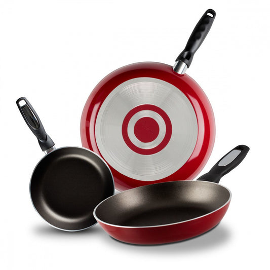 Juego de sartenes Vasconia, Rojo, 3 piezas