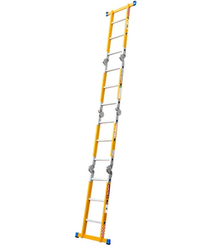 Escalera Multiposiciones Dielectrica Con Peldaños De Fibra De Vidrio