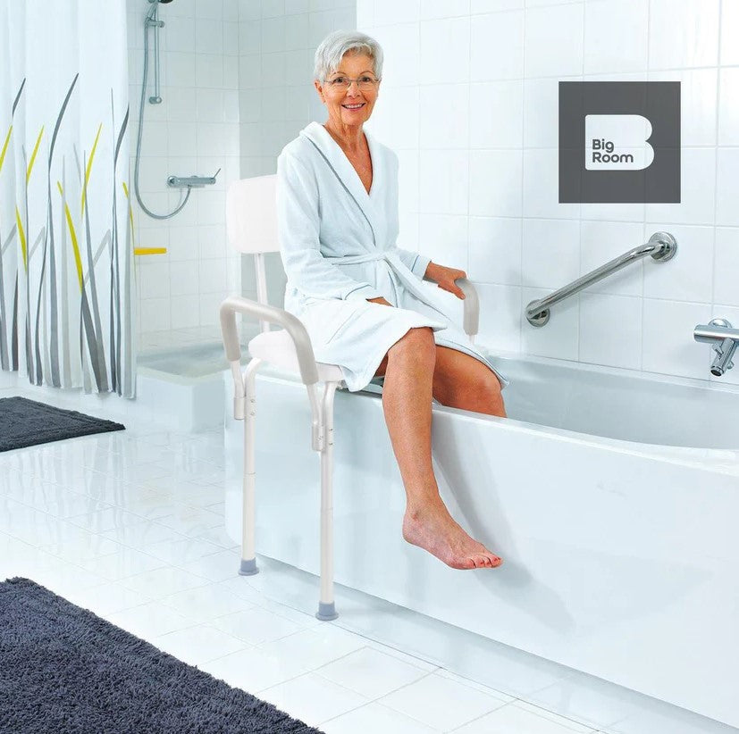 Silla De Baño Para Discapacitados Con Respaldo Ajustable Para Adulto