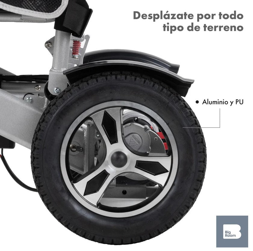 Silla De Ruedas Eléctrica Plegable Todoterreno De Aluminio BIG ROOM