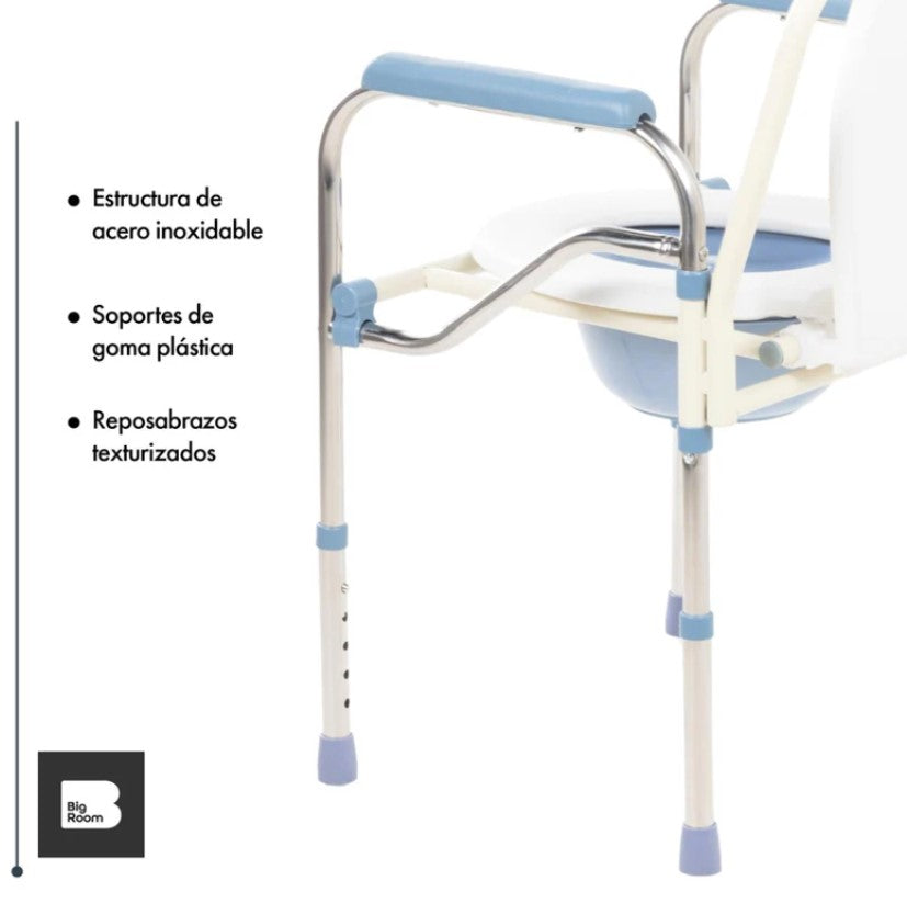 Silla Con Aumento De Comodo Para Ducha Y Baño 3 En 1 Para Adulto Mayor