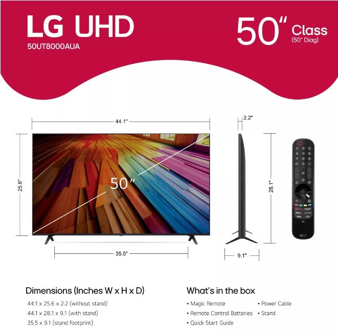 Pantalla TV LG de 43 Pulgadas 4K TV with webOS 24