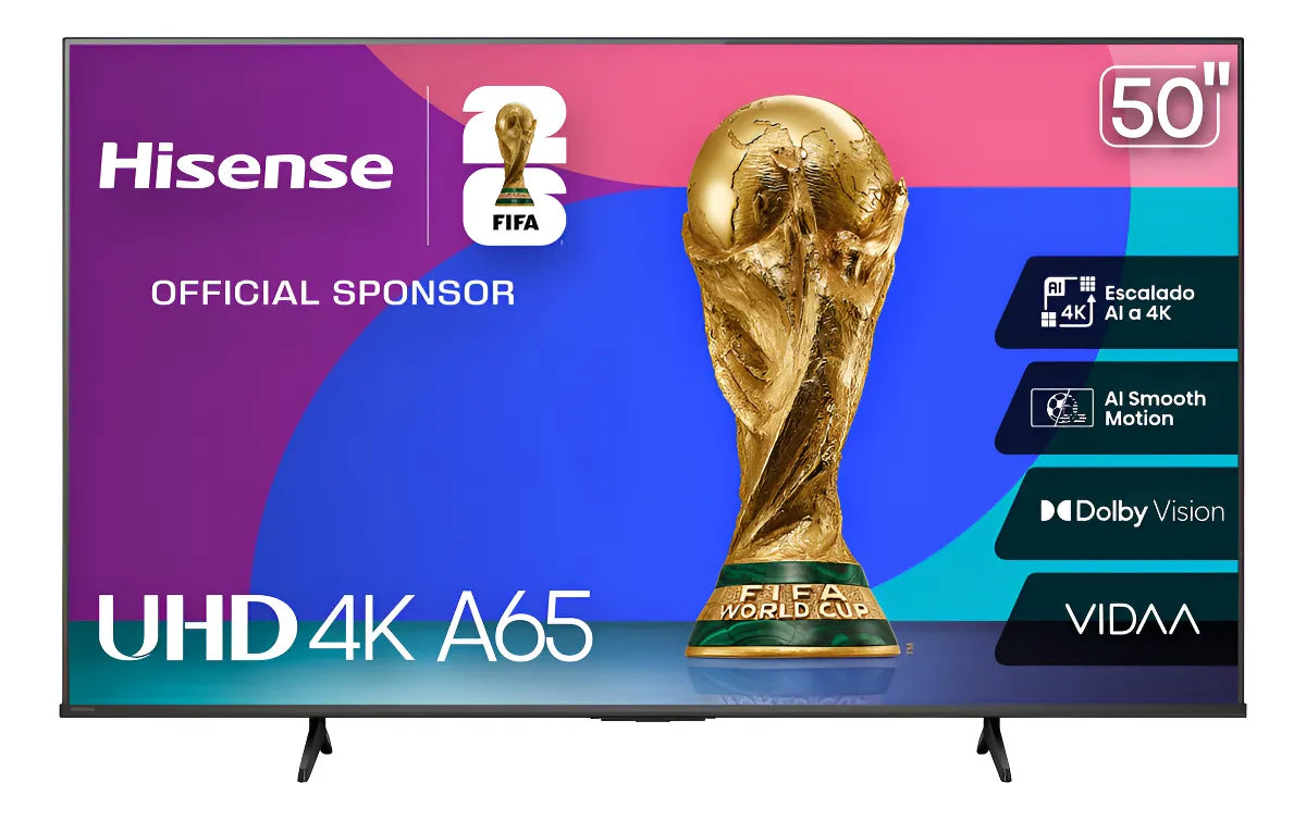 Televisión Hisense 50 Pulgadas Smart TV LED 4K UHD con Dolby Vision y WiFi