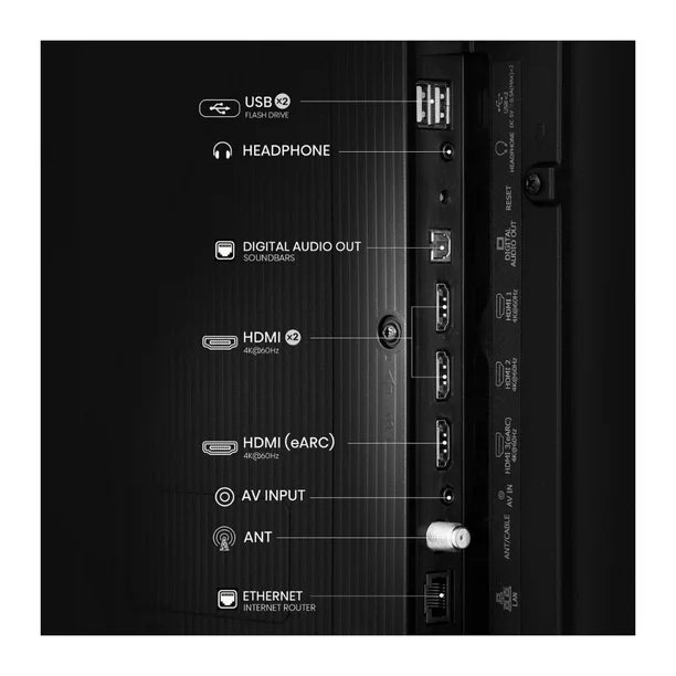 Televisión Hisense 55 Pulgadas Smart TV LED 4K UHD con Dolby Vision, HDR10 y WiFi