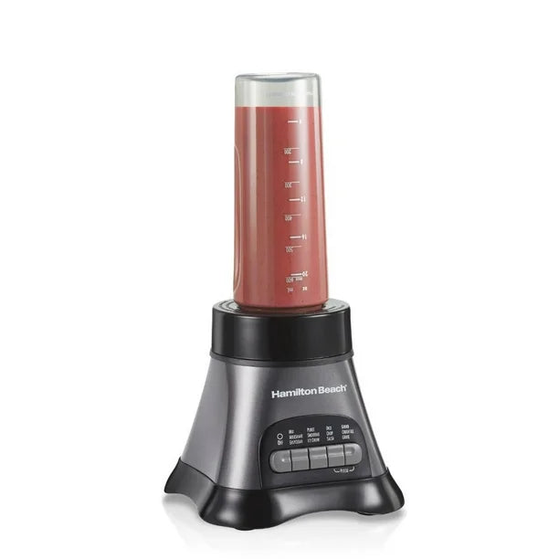Licuadora Hamilton Beach, 3 en 1, 1.2 Litros, 700W, 5 Velocidades, Negro/Gris