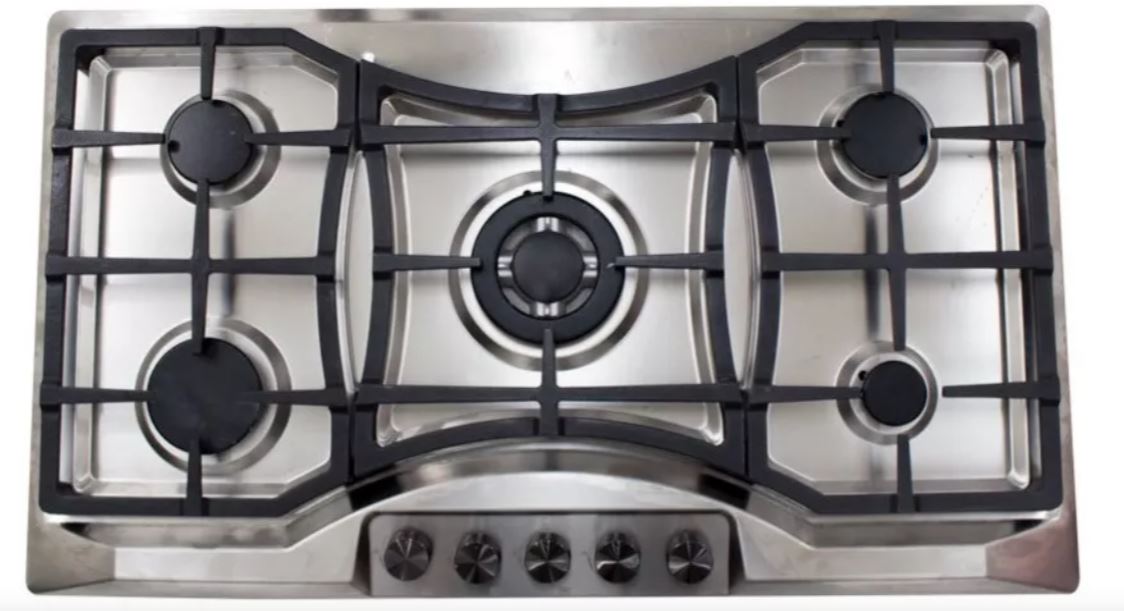 Parrilla Empotrable Premium de Gas con 5 Quemadores RYNOX de Acero Inoxidable MK