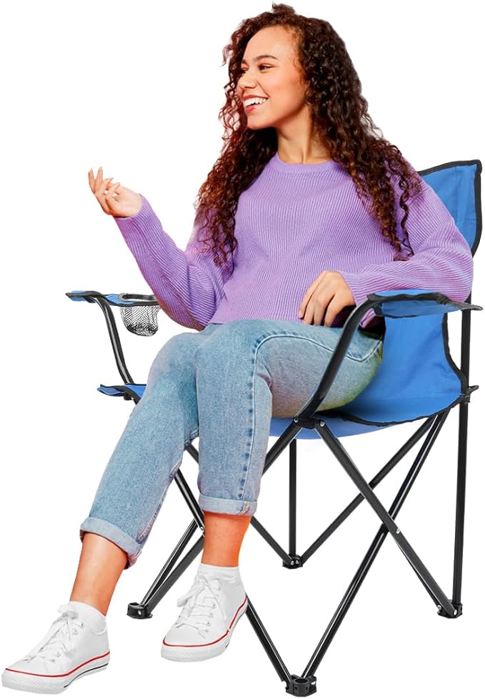 Sillas para Exteriores Camping Color Azul - Set de 4