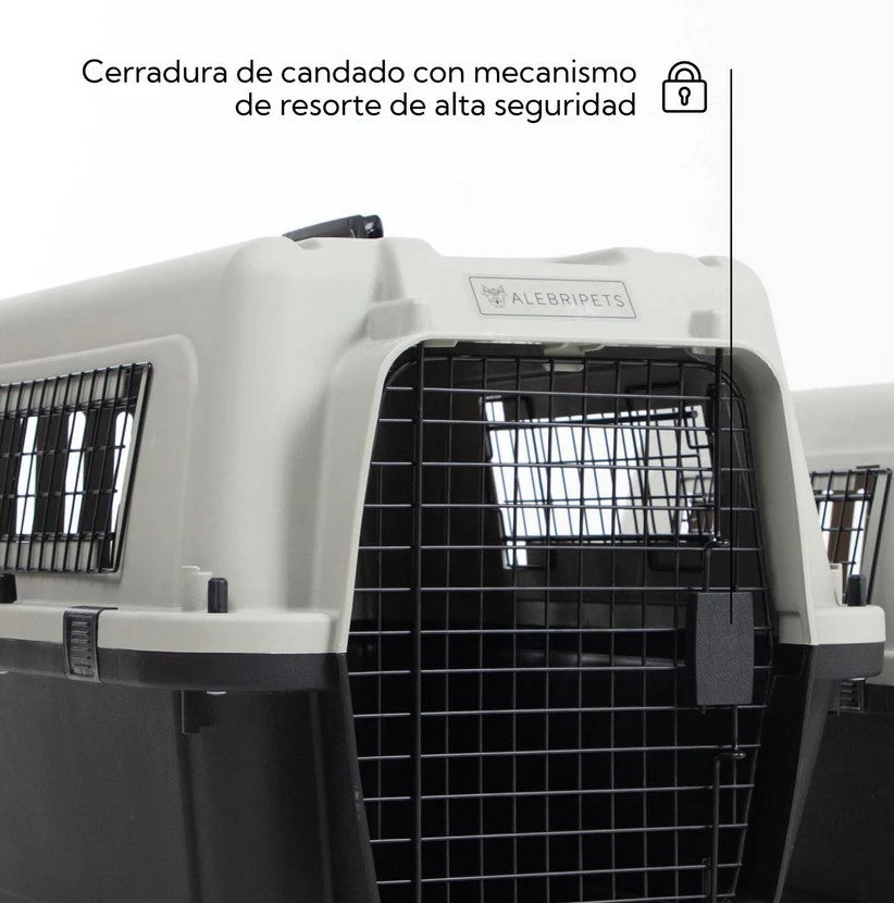 Jaula Transportadora Para Mascotas Con IATA 61 x 45 x 41 cm ALEBRIPETS