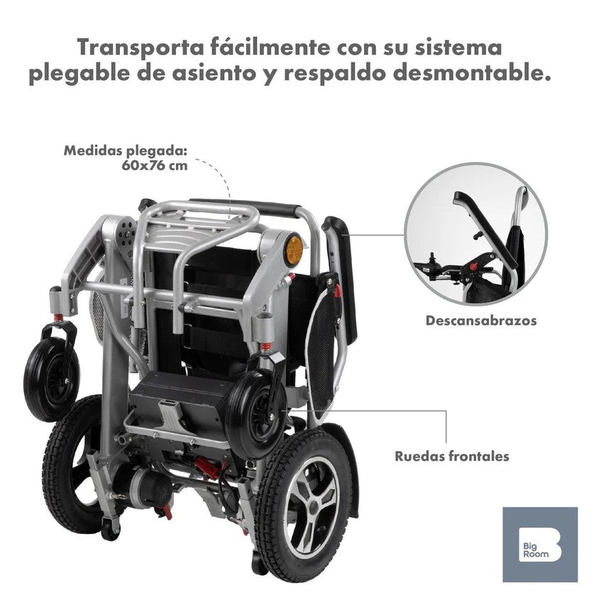 Silla De Ruedas Eléctrica Plegable Todoterreno De Aluminio BIG ROOM