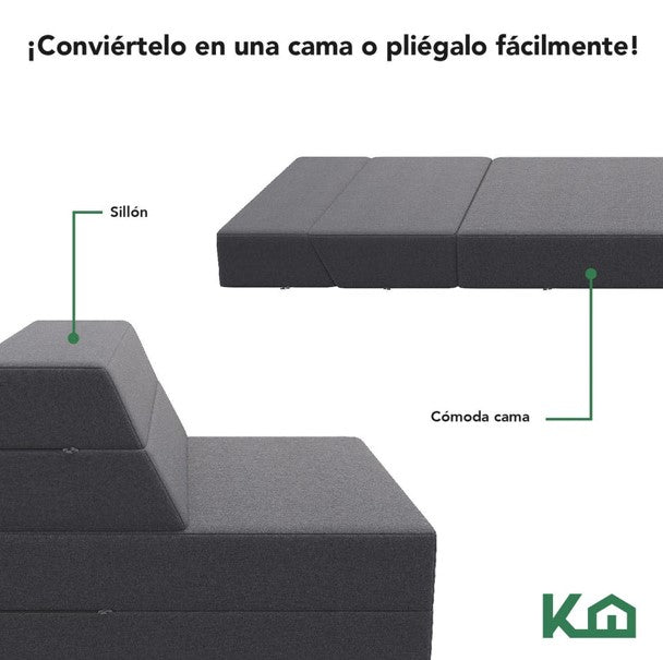 Sofa Cama Plegable Individual 2 en 1 KingsHouse