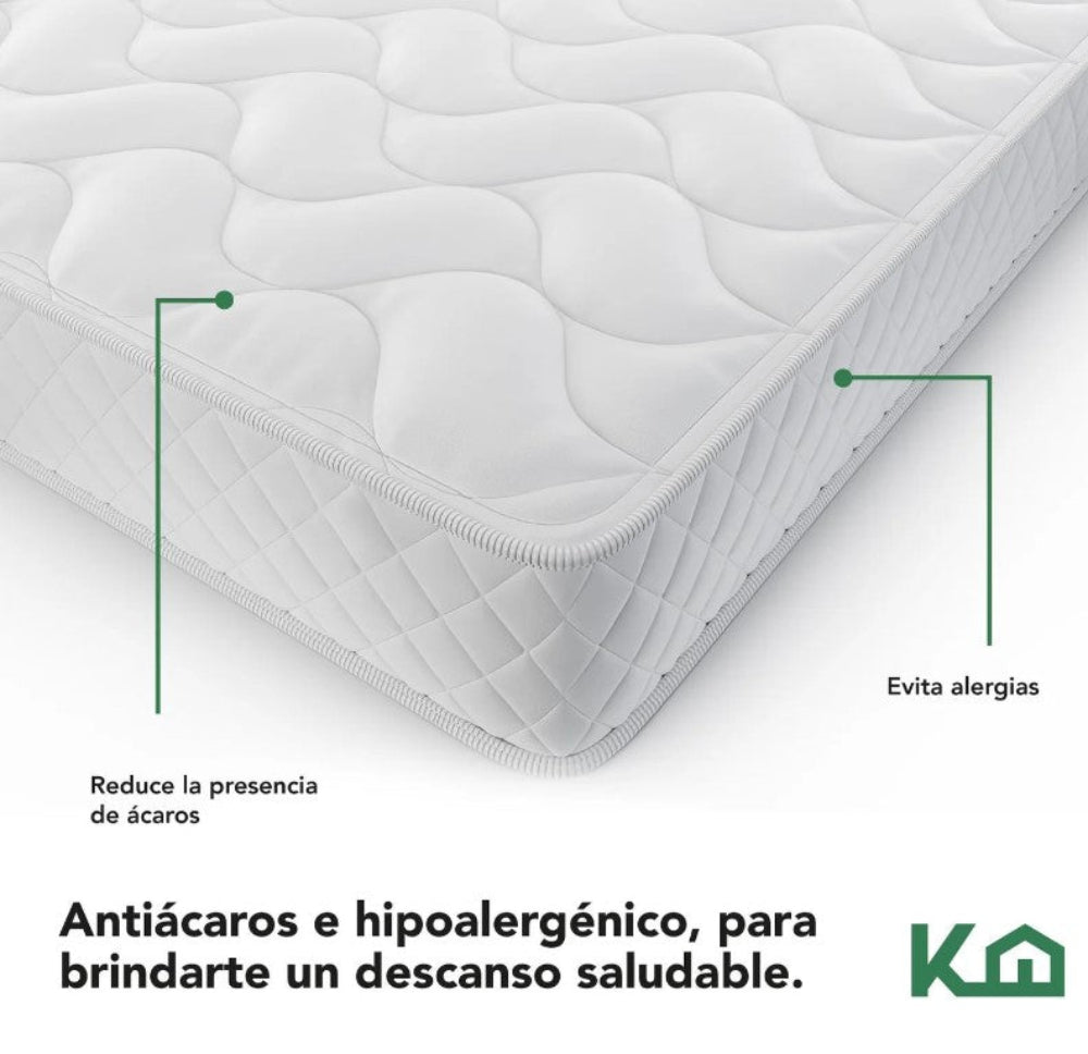 Colchon Matrimonial Kings House Alta Densidad Hipoalergenico Antiacaros