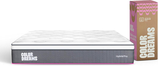 Colchón King Pro Hybrid | Pocket Coil + Memory Foam | Eurotop | 28 cm | Firmeza Media