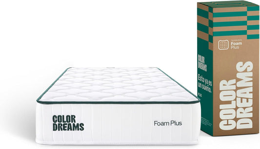 Colchón Individual Plus Foam | Memory Foam con Gel | 23 cm | Firmeza Media